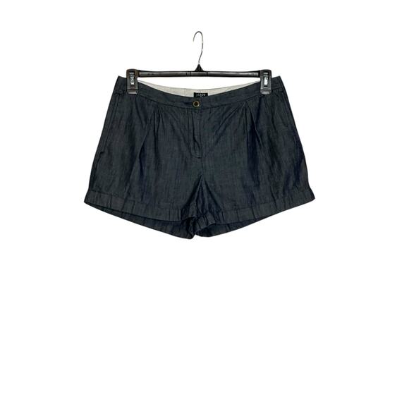 J.Crew blue chambray pleated shorts size 6 - Picture 8 of 10